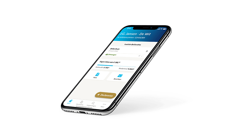 PZP app op een mobiele telefoon