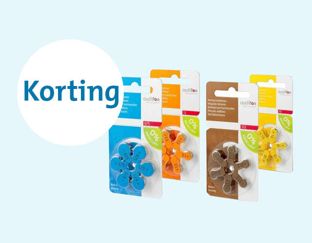 Verschillende kleuren gehoorapparaatbatterijen