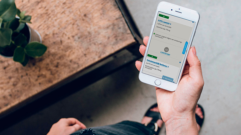 De Zorgvinder op telefoon